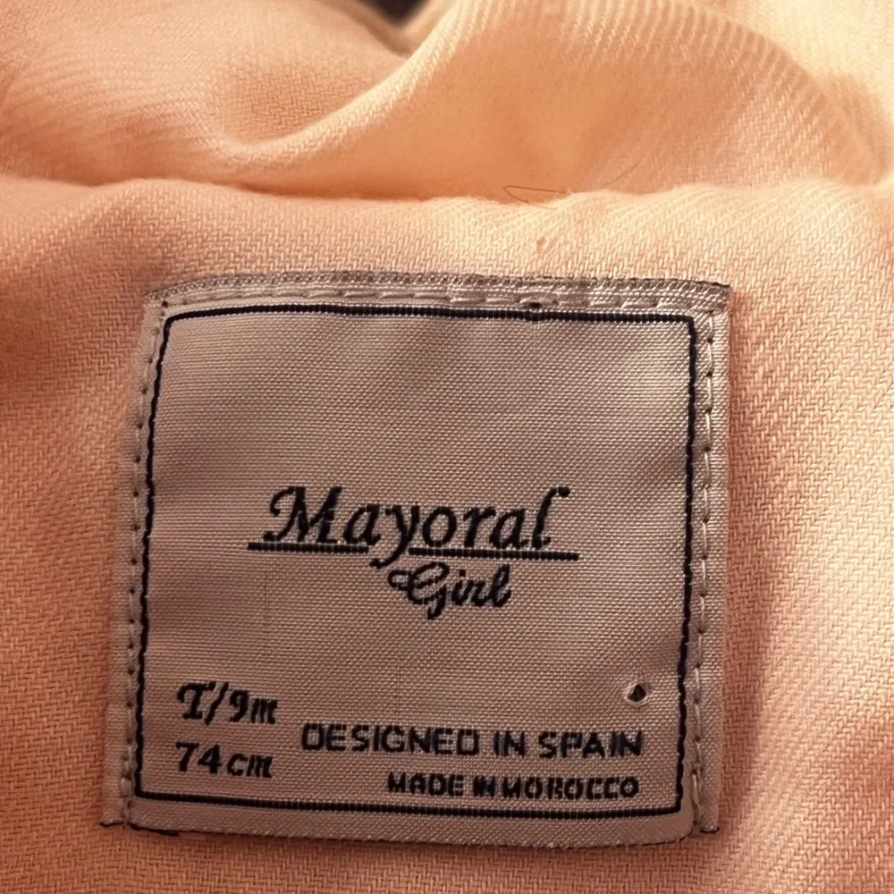 Mayoral faux fur hooded coat for baby girls - Picture 8 of 10